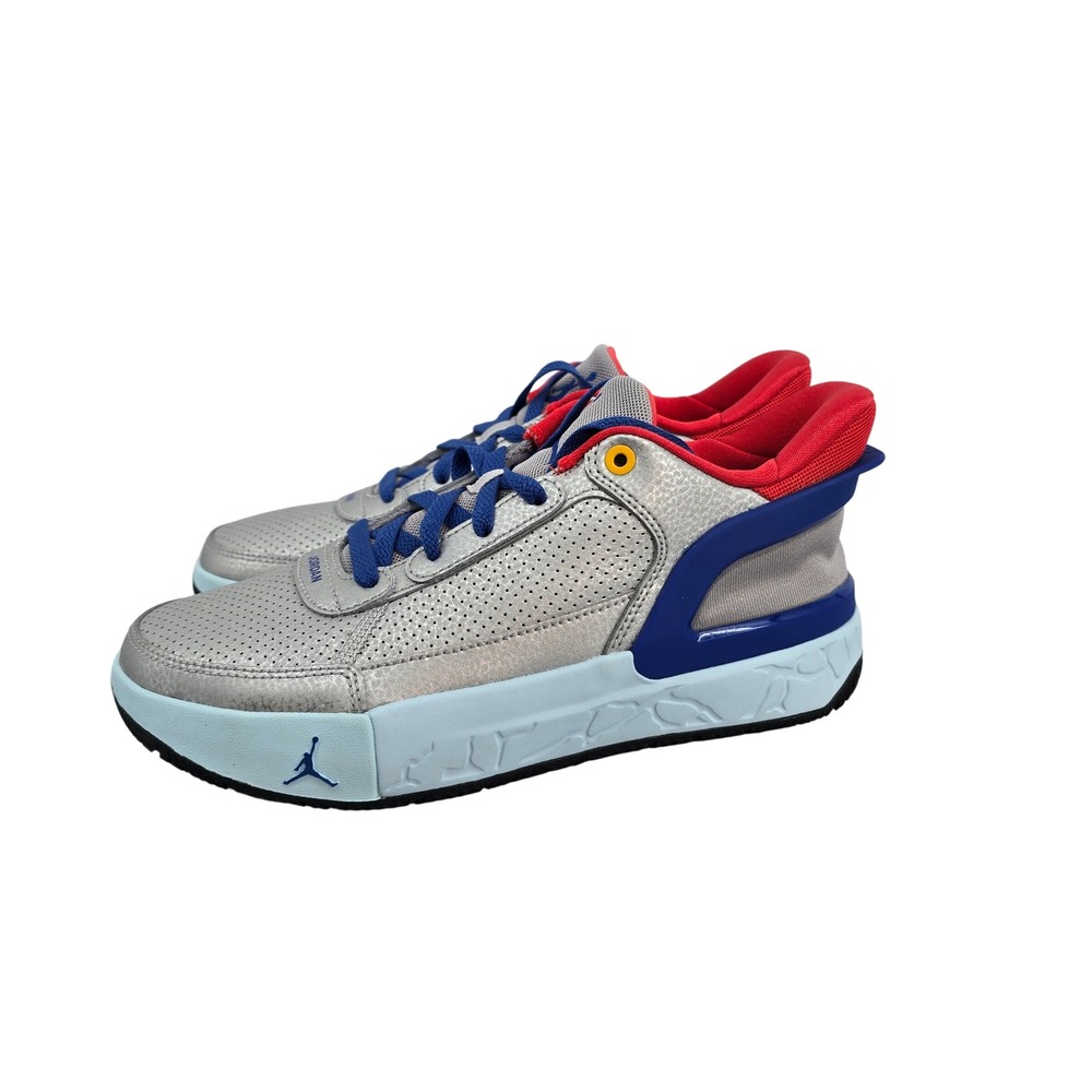 Jordan 23/7 EasyOn Kids Shoes Silver University Blue Red FQ1306-003 Size 7Y